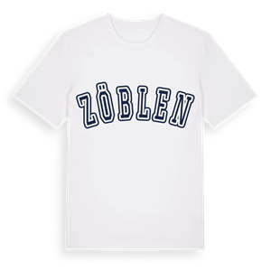 Zöblen college t-shirt – ekologisk bomull t-shirt från Pinshirt