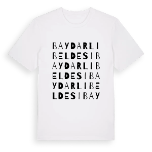 Baydarlı Beldesi ordlek t-shirt – ekologisk bomull t-shirt från Pinshirt