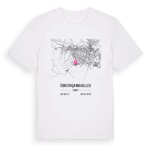 İsmetpaşa Mahallesi karta t-shirt – ekologisk bomull t-shirt från Pinshirt