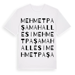 Mehmetpaşa Mahallesi ordlek t-shirt – ekologisk bomull t-shirt från Pinshirt