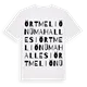 Örtmeliönü Mahallesi ordlek t-shirt