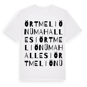 Örtmeliönü Mahallesi ordlek t-shirt – ekologisk bomull t-shirt från Pinshirt