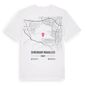Semerkant Mahallesi karta t-shirt – ekologisk bomull t-shirt från Pinshirt