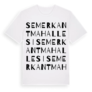 Semerkant Mahallesi ordlek t-shirt – ekologisk bomull t-shirt från Pinshirt