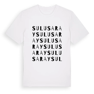 Sulusaray ordlek t-shirt – ekologisk bomull t-shirt från Pinshirt