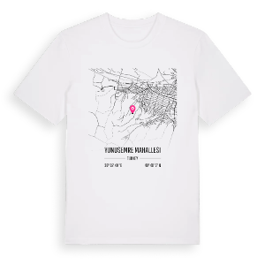 Yunusemre Mahallesi karta t-shirt – ekologisk bomull t-shirt från Pinshirt