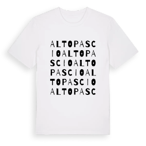 Altopascio ordlek t-shirt – ekologisk bomull t-shirt från Pinshirt