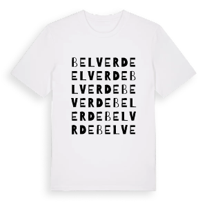Belverde ordlek t-shirt – ekologisk bomull t-shirt från Pinshirt