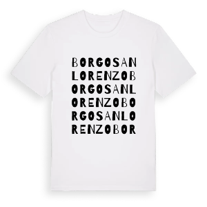 Borgo San Lorenzo ordlek t-shirt – ekologisk bomull t-shirt från Pinshirt