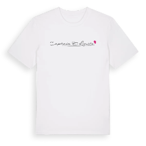 Capraia e Limite hjärta t-shirt – ekologisk bomull t-shirt från Pinshirt