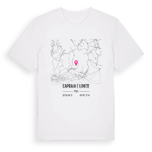 Capraia e Limite karta t-shirt – ekologisk bomull t-shirt från Pinshirt