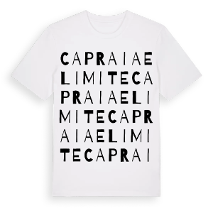 Capraia e Limite ordlek t-shirt – ekologisk bomull t-shirt från Pinshirt