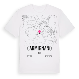 Carmignano karta t-shirt – ekologisk bomull t-shirt från Pinshirt