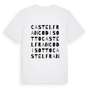 Castelfranco di Sotto ordlek t-shirt – ekologisk bomull t-shirt från Pinshirt