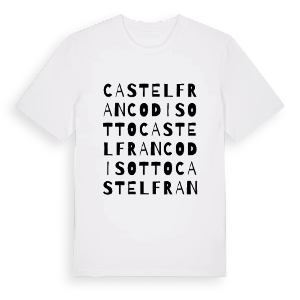 Castelfranco di Sotto ordlek t-shirt – ekologisk bomull t-shirt från Pinshirt