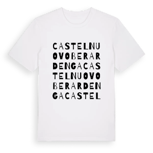Castelnuovo Berardenga ordlek t-shirt – ekologisk bomull t-shirt från Pinshirt
