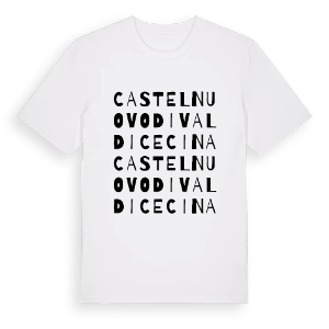 Castelnuovo di Val di Cecina ordlek t-shirt – ekologisk bomull t-shirt från Pinshirt