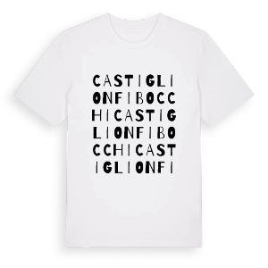 Castiglion Fibocchi ordlek t-shirt – ekologisk bomull t-shirt från Pinshirt