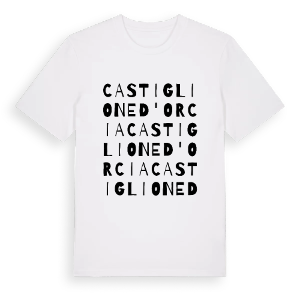Castiglione d'Orcia ordlek t-shirt – ekologisk bomull t-shirt från Pinshirt