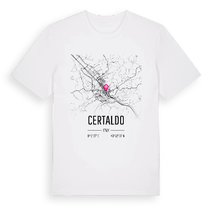 Certaldo karta t-shirt – ekologisk bomull t-shirt från Pinshirt