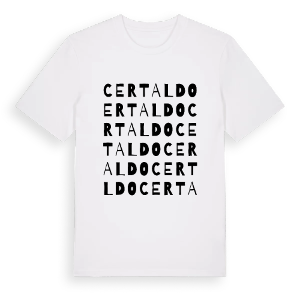 Certaldo ordlek t-shirt – ekologisk bomull t-shirt från Pinshirt