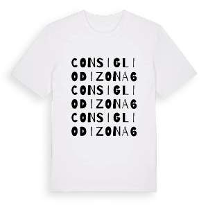 Consiglio di Zona 6 ordlek t-shirt – ekologisk bomull t-shirt från Pinshirt