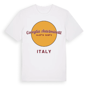 Coreglia Antelminelli cirkel t-shirt – ekologisk bomull t-shirt från Pinshirt