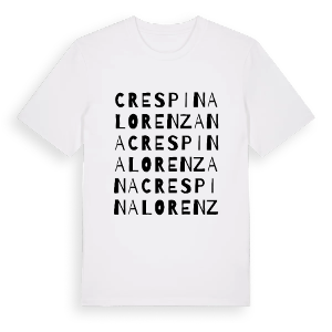 Crespina Lorenzana ordlek t-shirt – ekologisk bomull t-shirt från Pinshirt