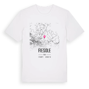 Fiesole karta t-shirt – ekologisk bomull t-shirt från Pinshirt