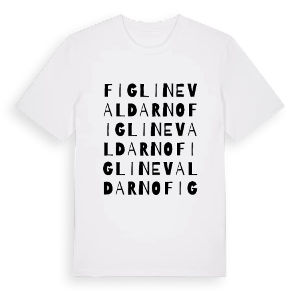 Figline Valdarno ordlek t-shirt – ekologisk bomull t-shirt från Pinshirt