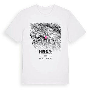 Firenze karta t-shirt – ekologisk bomull t-shirt från Pinshirt