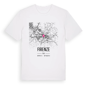 Firenze karta t-shirt – ekologisk bomull t-shirt från Pinshirt
