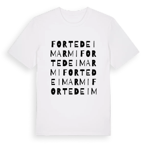 Forte dei Marmi ordlek t-shirt – ekologisk bomull t-shirt från Pinshirt