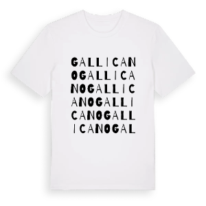 Gallicano ordlek t-shirt – ekologisk bomull t-shirt från Pinshirt