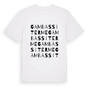 Gambassi Terme ordlek t-shirt – ekologisk bomull t-shirt från Pinshirt