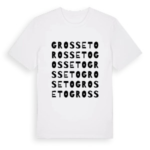 Grosseto ordlek t-shirt – ekologisk bomull t-shirt från Pinshirt