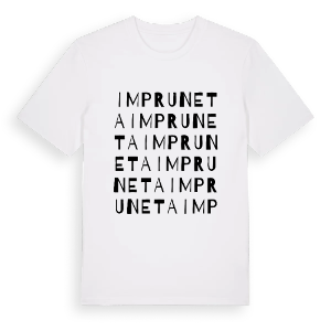 Impruneta ordlek t-shirt – ekologisk bomull t-shirt från Pinshirt