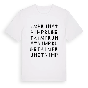 Impruneta ordlek t-shirt – ekologisk bomull t-shirt från Pinshirt