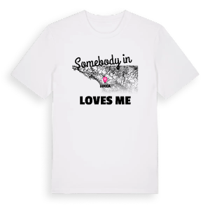 Någon i Lucca älskar mig t-shirt – ekologisk bomull t-shirt från Pinshirt