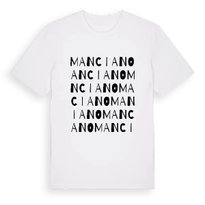 Manciano ordlek t-shirt – ekologisk bomull t-shirt från Pinshirt