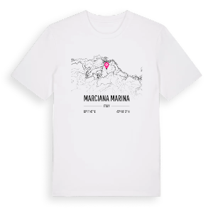 Marciana Marina karta t-shirt – ekologisk bomull t-shirt från Pinshirt