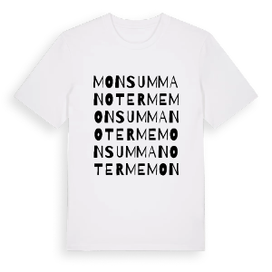 Monsummano Terme ordlek t-shirt – ekologisk bomull t-shirt från Pinshirt