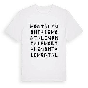 Montale ordlek t-shirt – ekologisk bomull t-shirt från Pinshirt