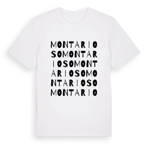 Montarioso ordlek t-shirt – ekologisk bomull t-shirt från Pinshirt