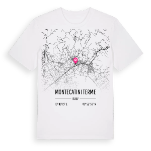 Montecatini Terme karta t-shirt – ekologisk bomull t-shirt från Pinshirt
