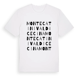 Montecatini Val di Cecina ordlek t-shirt – ekologisk bomull t-shirt från Pinshirt