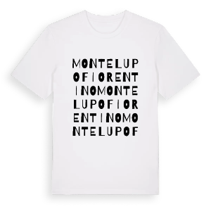 Montelupo Fiorentino ordlek t-shirt – ekologisk bomull t-shirt från Pinshirt