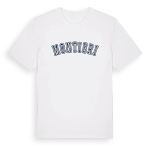 Montieri college t-shirt – ekologisk bomull t-shirt från Pinshirt