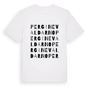 Pergine Valdarno ordlek t-shirt – ekologisk bomull t-shirt från Pinshirt
