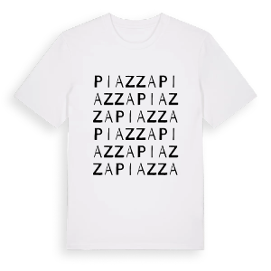 Piazza ordlek t-shirt – ekologisk bomull t-shirt från Pinshirt
